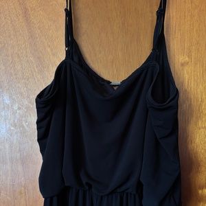 Style and Co Black XL Evening Dress Spaghetti Strap w stylish wide bottom pants